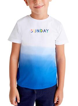 T-Shirt Mayoral Sunday Dip Dye Azul para Menino