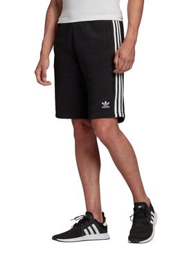 Bermuda Adidas 3 Bandas Preto para Homem