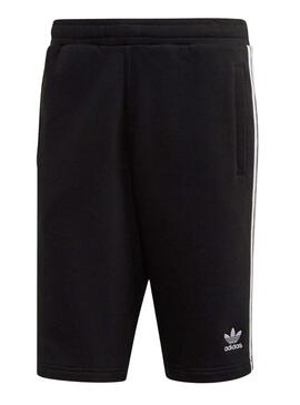Bermuda Adidas 3 Bandas Preto para Homem
