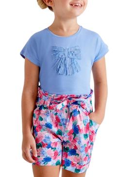 Calça Mayoral Short Floral para Menina