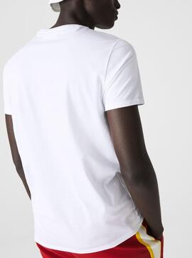 T-Shirt Lacoste Pima Branco Para Homem
