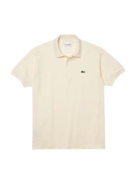 Polo Lacoste Classic Fit L1212 Bege para Homem