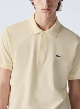 Polo Lacoste Classic Fit L1212 Bege para Homem