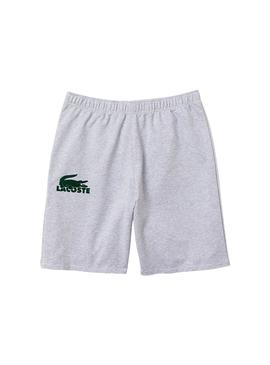 Bermuda Lacoste Pijama Lounge Croc Cinza Homem