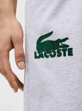 Bermuda Lacoste Pijama Lounge Croc Cinza Homem