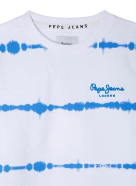 Sweat Pepe Jeans Edgar Branco Tie Dye Para Menino