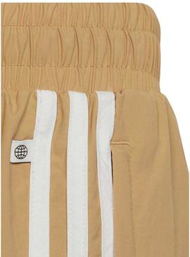 Pantalones Adidas Woven Block Bege Para Menina