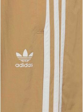 Pantalones Adidas Woven Block Bege Para Menina