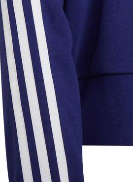 Sweat Adidas Flor Rosa Azul Marinho Para Menina