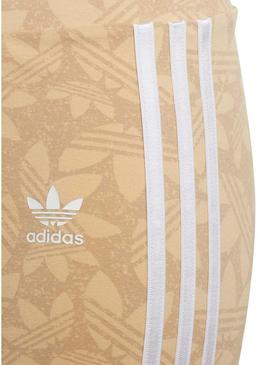 Leggings Adidas Ciclista Banana Bege Para Menina