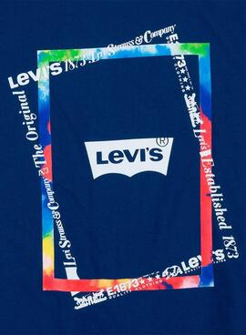 T-Shirt Levis Graphic  Cores Azul Marinho Para Menino