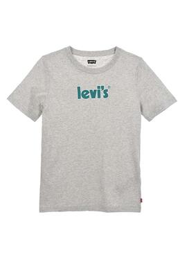 T-Shirt Levis Graphic Logo Cinza Para Menino