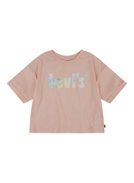 T-Shirt Levis Meet and Greed Rosa Para Menina