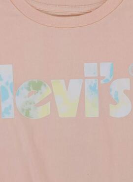T-Shirt Levis Meet and Greed Rosa Para Menina