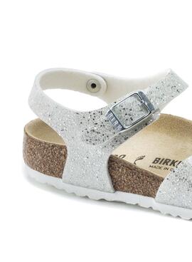 Sandálias Birkenstock Rio BF Brancos Para Menina