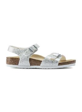 Sandálias Birkenstock Rio BF Brancos Para Menina
