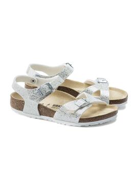 Sandálias Birkenstock Rio BF Brancos Para Menina