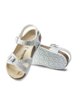 Sandálias Birkenstock Rio BF Brancos Para Menina