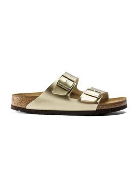 Sandálias Birkenstock Arizona BF Gold Para Mulher