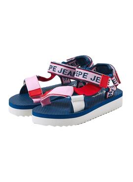 Sandálias Pepe Jeans Pool Multitiras Rosa Menina