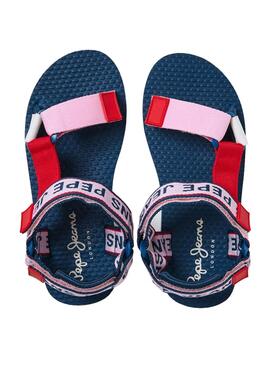 Sandálias Pepe Jeans Pool Multitiras Rosa Menina