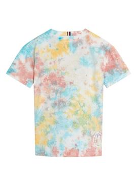 T-Shirt Tommy Hilfiger Tie Dye Multi Para Menino