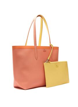 Bolsa Lacoste Anna Reversível Amarelo E Laranja