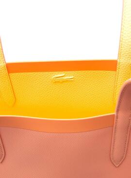 Bolsa Lacoste Anna Reversível Amarelo E Laranja