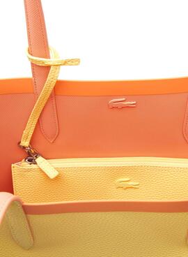 Bolsa Lacoste Anna Reversível Amarelo E Laranja