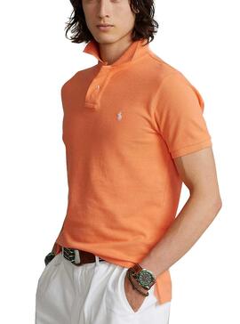 Polo Polo Ralph Lauren Malha Laranja Para Homem