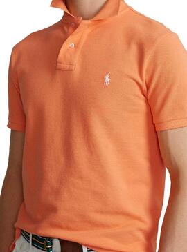 Polo Polo Ralph Lauren Malha Laranja Para Homem