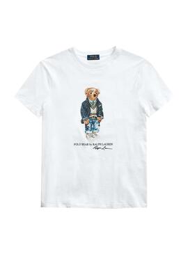 T-Shirt Polo Ralph Lauren Polo Bear Branco Homem