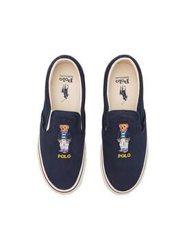 Sapatilhas Polo Ralph Lauren Slip On Azul Marinho Homem