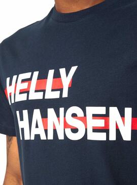 T-Shirt Helly Hansen Rwb Graphic Azul Marinho Homem