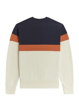 Sweat Fred Perry Print Block Bege Para Homem