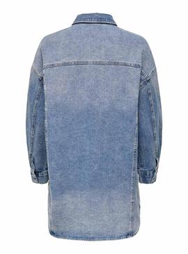 Camisa Denim Only Kasia Denim Azul Para Mulher