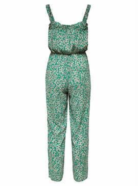 Jumpsuit Only Fuchsia Life Strap Estampado Verde Mulher