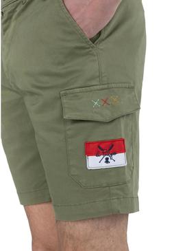 Bermuda El Pulpo Patch Cargo Verde Homem