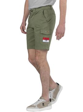 Bermuda El Pulpo Patch Cargo Verde Homem