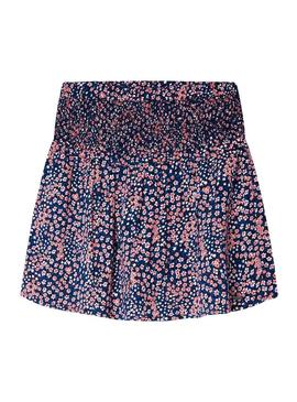 Saia Pepe Jeans Yoli Impresso Azul Marinho Para Menina