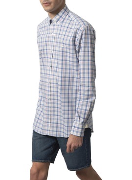 Camisa Klout Madras Branco para Homem