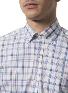 Camisa Klout Madras Branco para Homem