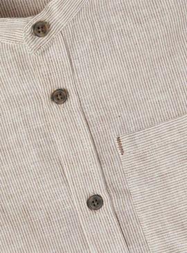 Camisa Name It Fish Camel Bege para Menino