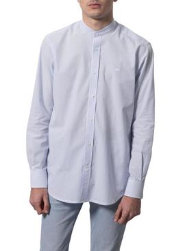 Camisa Klout Polera MilListras Azul y Branco Homem