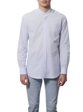 Camisa Klout Polera MilListras Azul y Branco Homem
