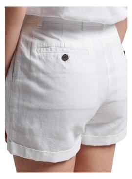 Short Superdry Studios Branco para Mulher