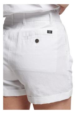 Short Superdry Studios Branco para Mulher