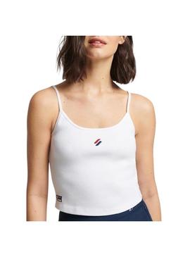 T-Shirt Superdry Code Essential Branco para Mulher