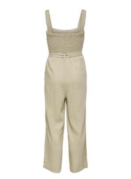 Jumpsuit Only Mistura De Linho Bege para Mulher