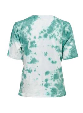 T-Shirt Only Tania Tie Dye Verde para Mulher